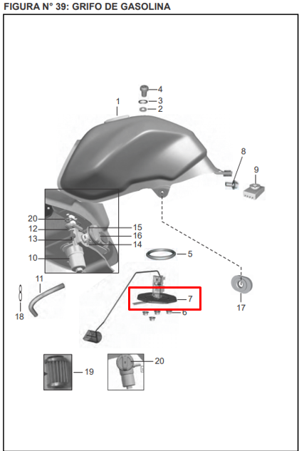 Medidor gas discover 125st/150st original BAJAJ