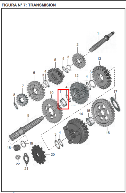 Buje pinon de segunda pulsar BAJAJ 135 original