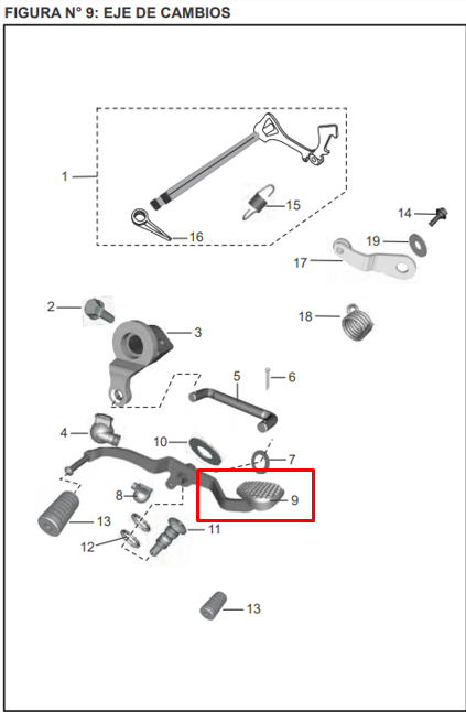 Pedal De Cambios Discover St 125 Bajaj Original