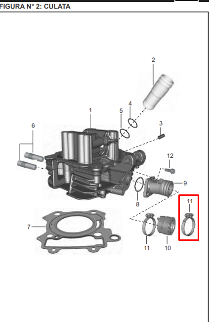 Caucho soporte de carburador discover st 125 BAJAJ original