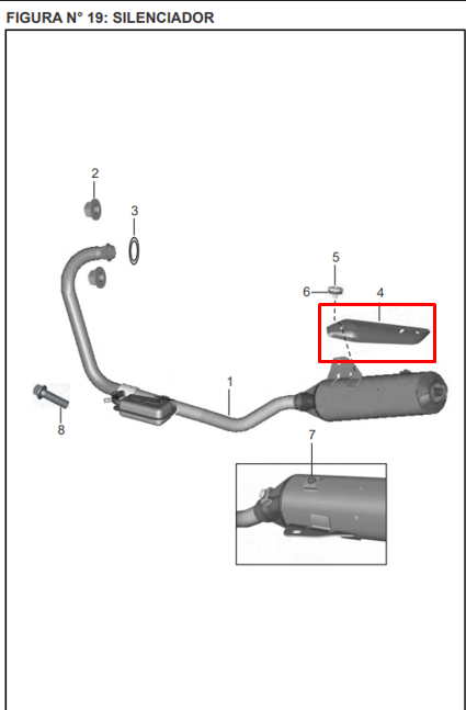 Cubierta De Mofle Discover St 125 Bajaj Original