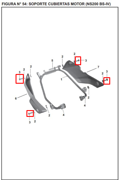 Tornillo 6xpulsar 20 ns 200/as - platino BAJAJ 110 original