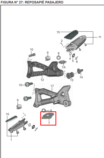 Platino posapie lh discover st 150 original BAJAJ