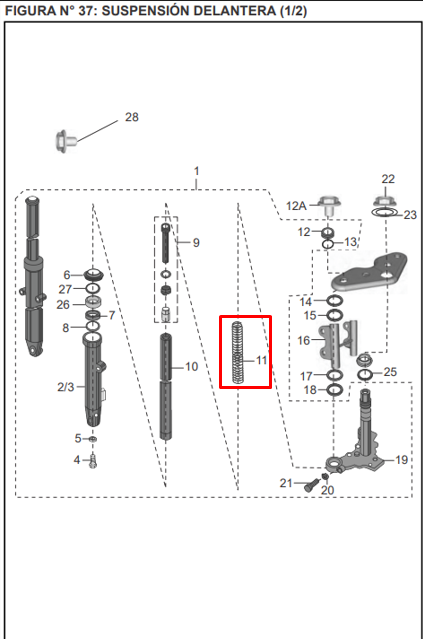 Resorte de telescopio discover 100m/125st BAJAJ original