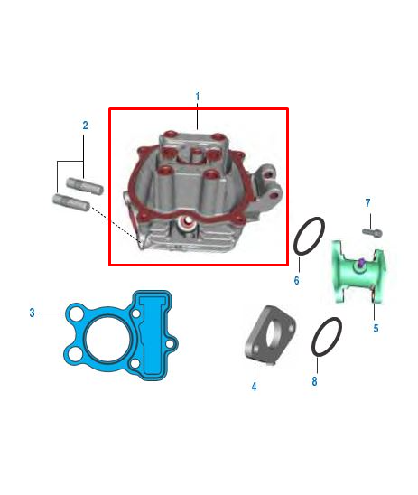 Culata Boxer Ct 102 /Es/Ks/Lexus Original Bajaj