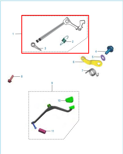 Eje de cambios boxer bm 150 - discover 100/m BAJAJ original