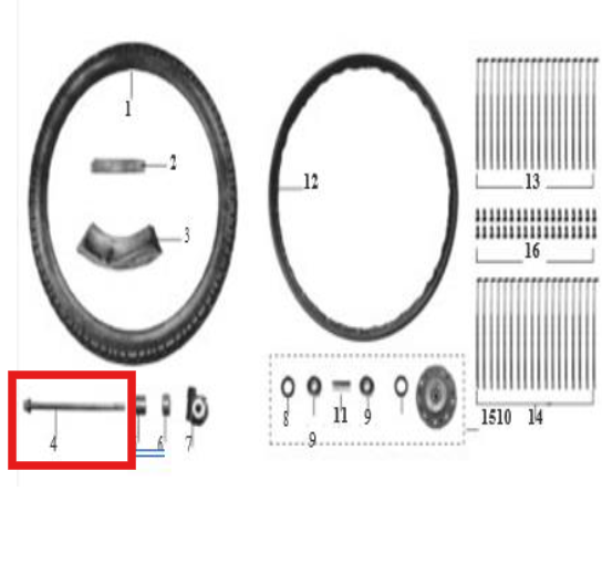 Eje De Llanta Delantera Mrx 125 - Mrx Victory 150 Original