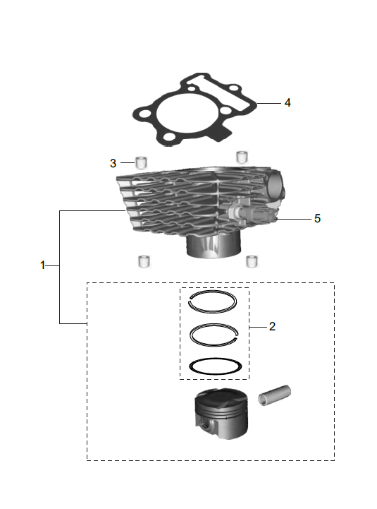 Kit de cilindro pulsar ns 160/fi BAJAJ original