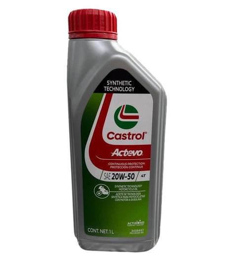 Aceite de motor CASTROL 20wsemisintetico 50 actevo plata tiempos 4