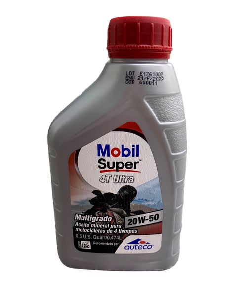 Aceite De Motor Mobil 20Wmineral 50 Ultra Tiempos 4 Pinta