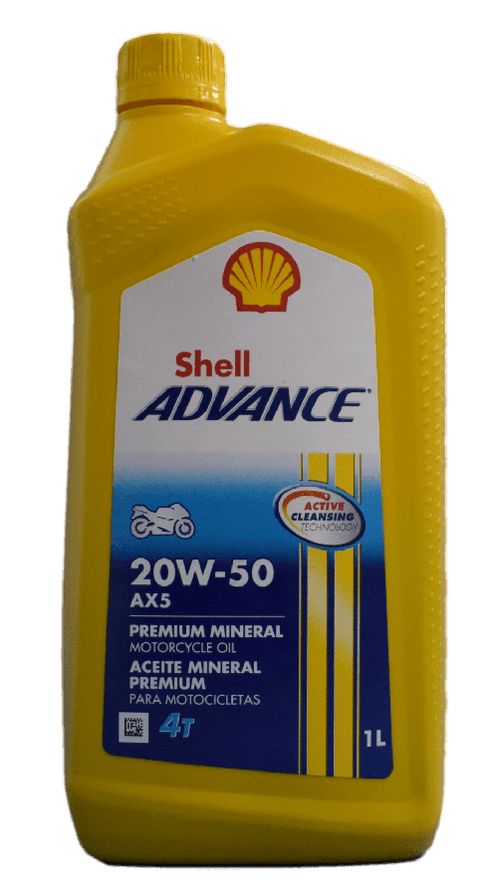 Aceite De Motor Shell Advance 20Wmineral 50 Ax5 Tiempos 4