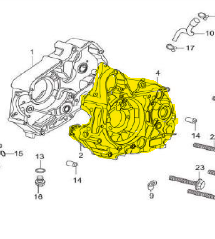 Carter Izquierdo De Motor Splendor Nxg Honda Original