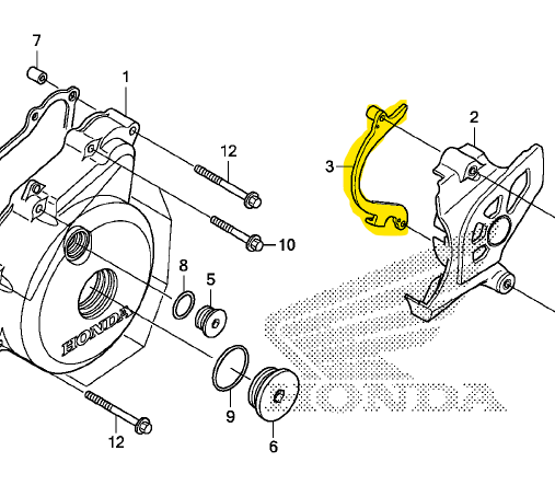 Guia de cadena delantera piñon de salida xr 150l HONDA original