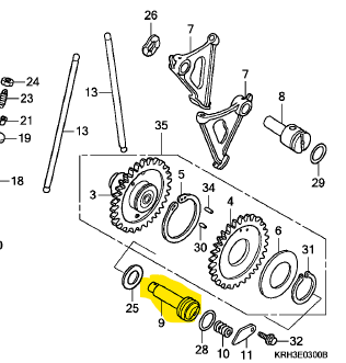 Eje delantera árbol de levas nxr 125 - xr 125l HONDA original