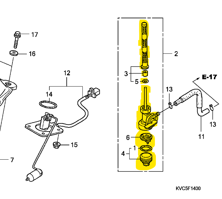 Llave de gasolina e-storm HONDA 125 original