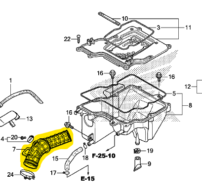 Manguera para filtro de aire invicta new 150 HONDA original