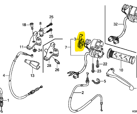 Perilla de choke cbf HONDA 150 original