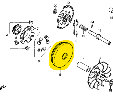 Porta roller HONDA elite original 125