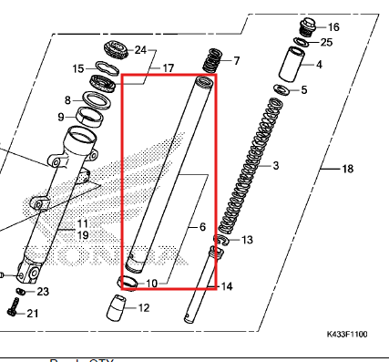 Barra De Suspension Delantera Cb 160F Honda Original