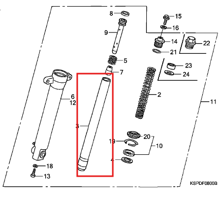 Barra De Suspensión Delantera Cbf Honda 150 Original