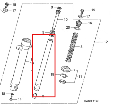 Barra De Suspensión Delantera Cb Honda 110 Original