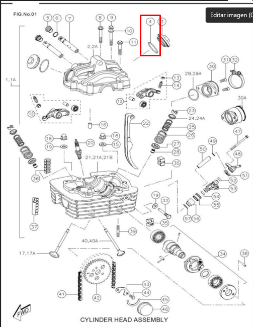 Oring Tapa Valvula (29.5X3) Rtr 160/Tvs 180 Original