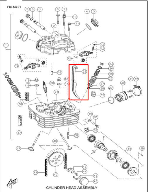 Guia tensora de cadenilla rtr 160/tvs 180 original