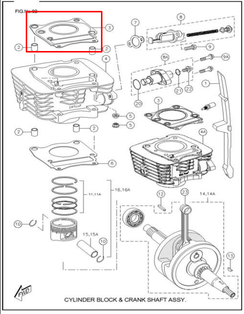 Empaque de culata rtr TVS 160 original