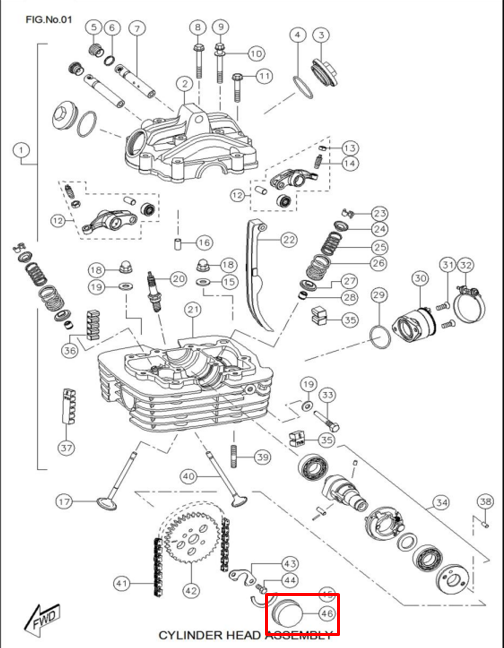 Tapon de culata rtr 160/tvs 180 original