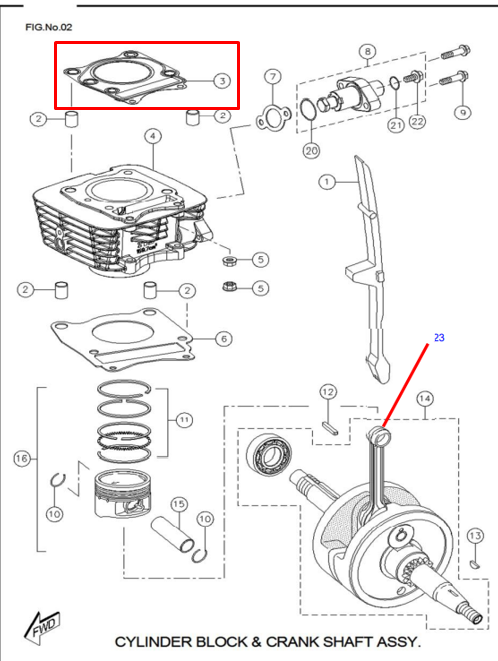 Empaque de culata rtr TVS 180 original