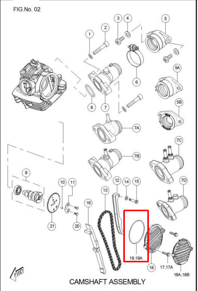 Oring tapa cadena sport TVS 100 original