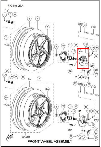 Portabandas delantero sport TVS 100 original