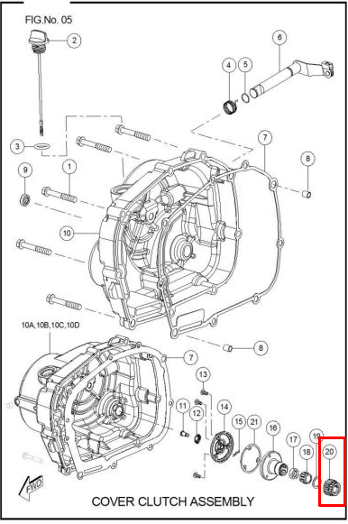 Piñon de cigüeñal sport TVS 100 original