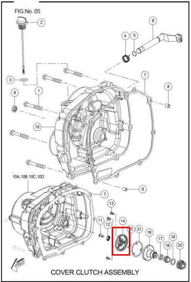 Tapa centrifugo de aceite sport TVS 100 original