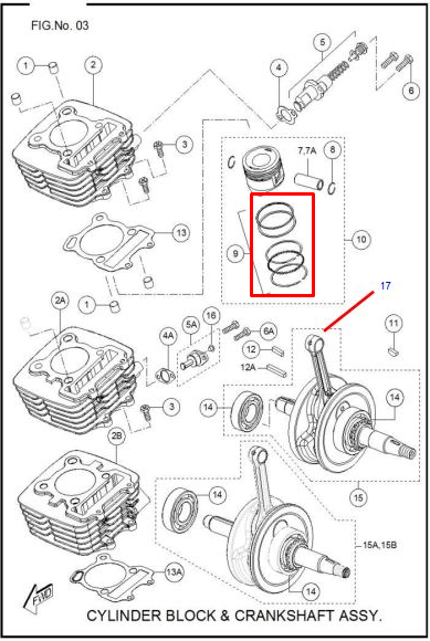 Anillos de piston sport TVS 100 original (estandar)