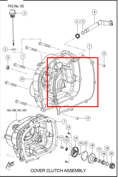 Empaque clutch sport TVS 100 original