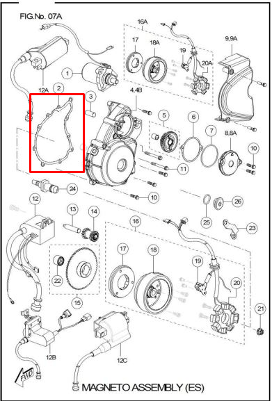 Empaque tapa volante sport TVS 100 original