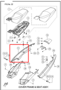 Cubierta Derecha De Sillin Sport Tvs 100 Original