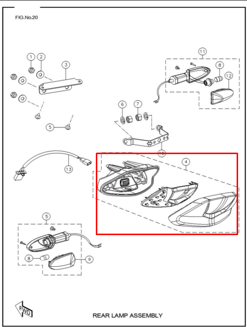 Stop rtr 160/tvs 180 original