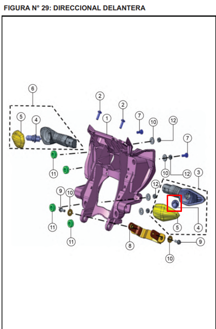 Bombillo de direccional rtr TVS 200 original