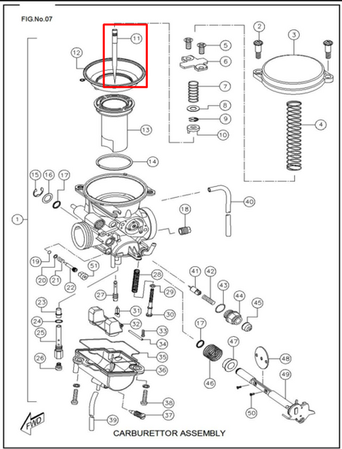 Aguja cortina rtr TVS 180 original