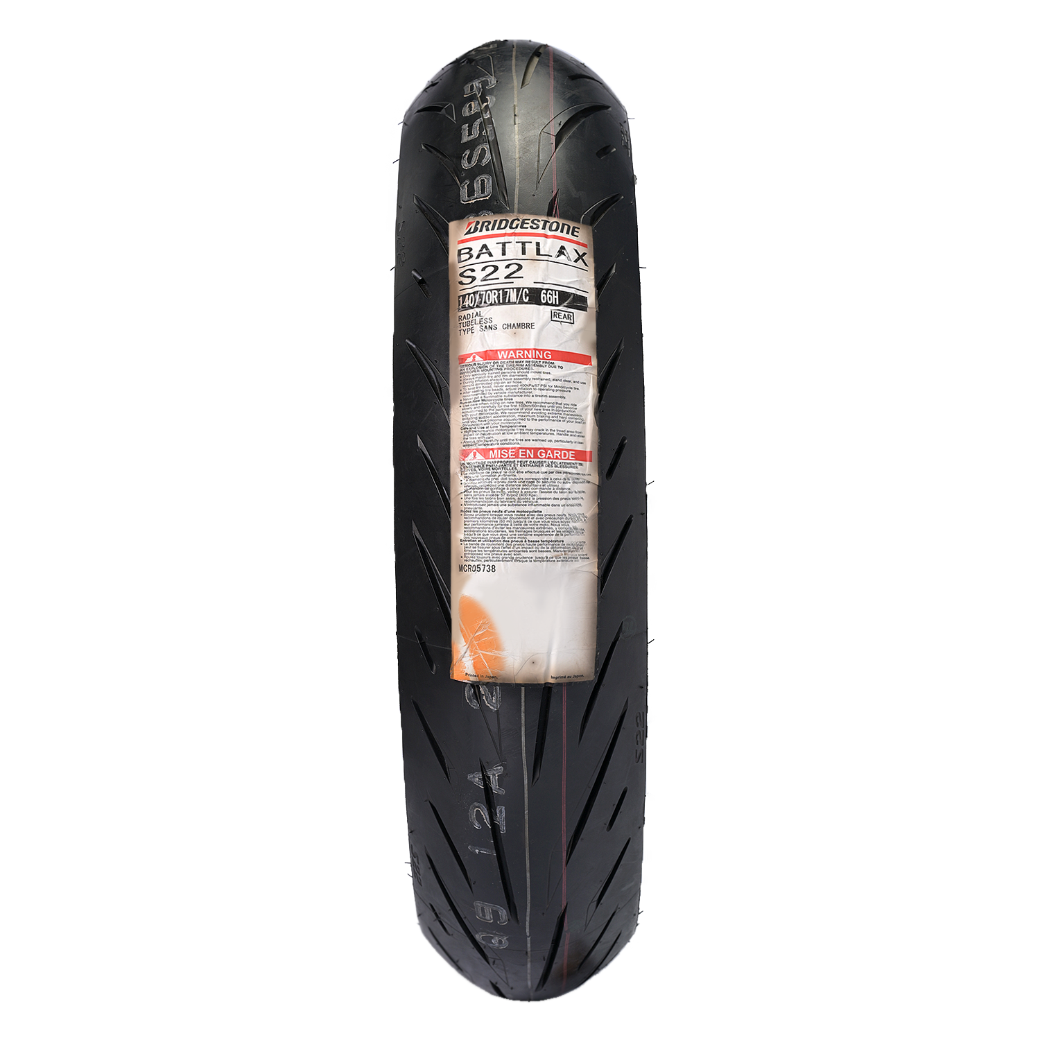 Llanta 140/70r-battlax 17 s22 66h rr BRIDGESTONE