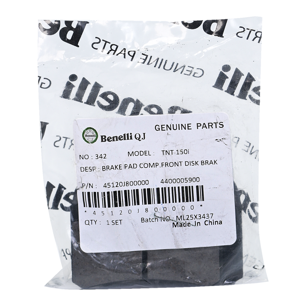 Pastillas de freno delanteras tnt 25n - tnt 150i BENELLI original