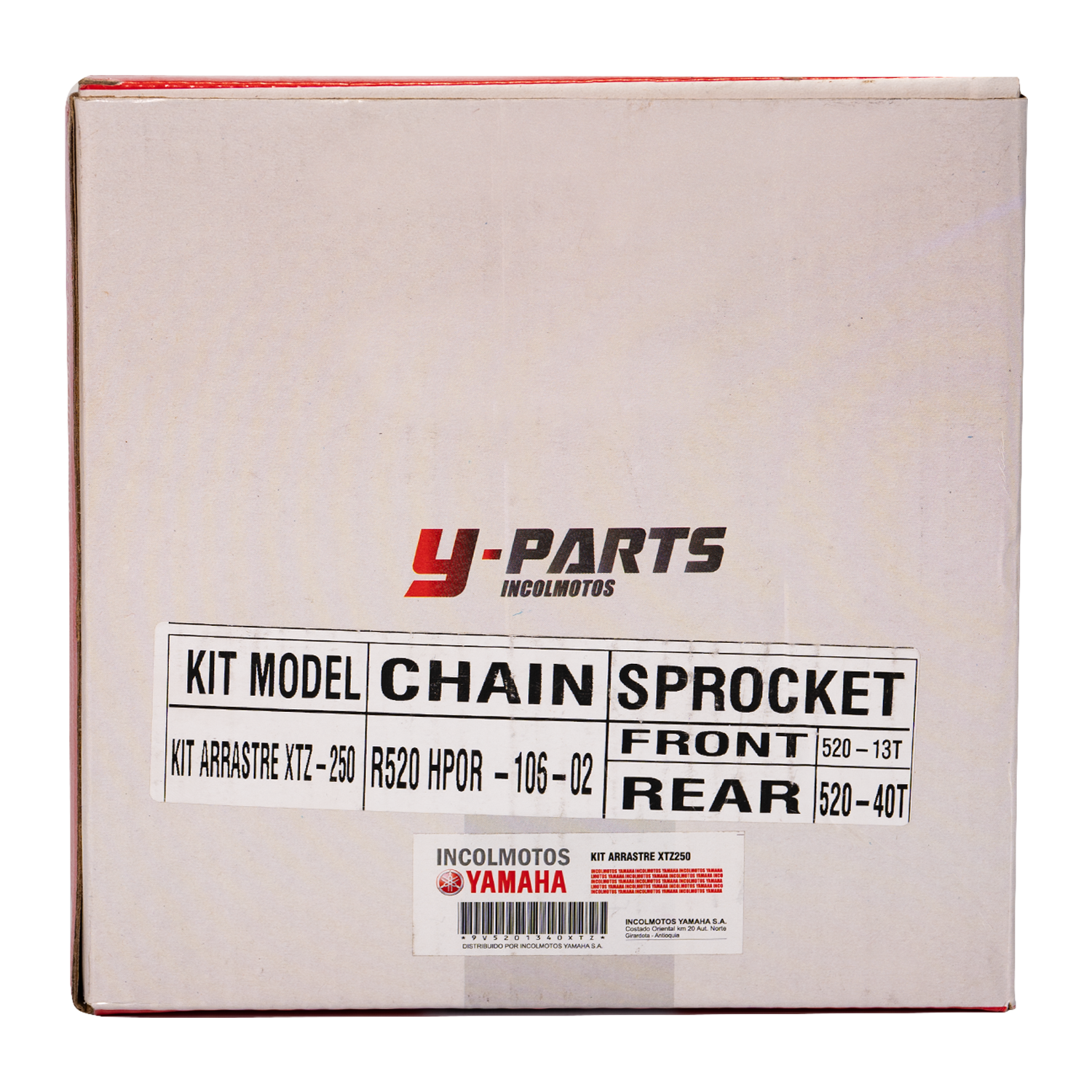 Kit arrastre xtz YAMAHA 250 original (13 dientes 40 - con oring)