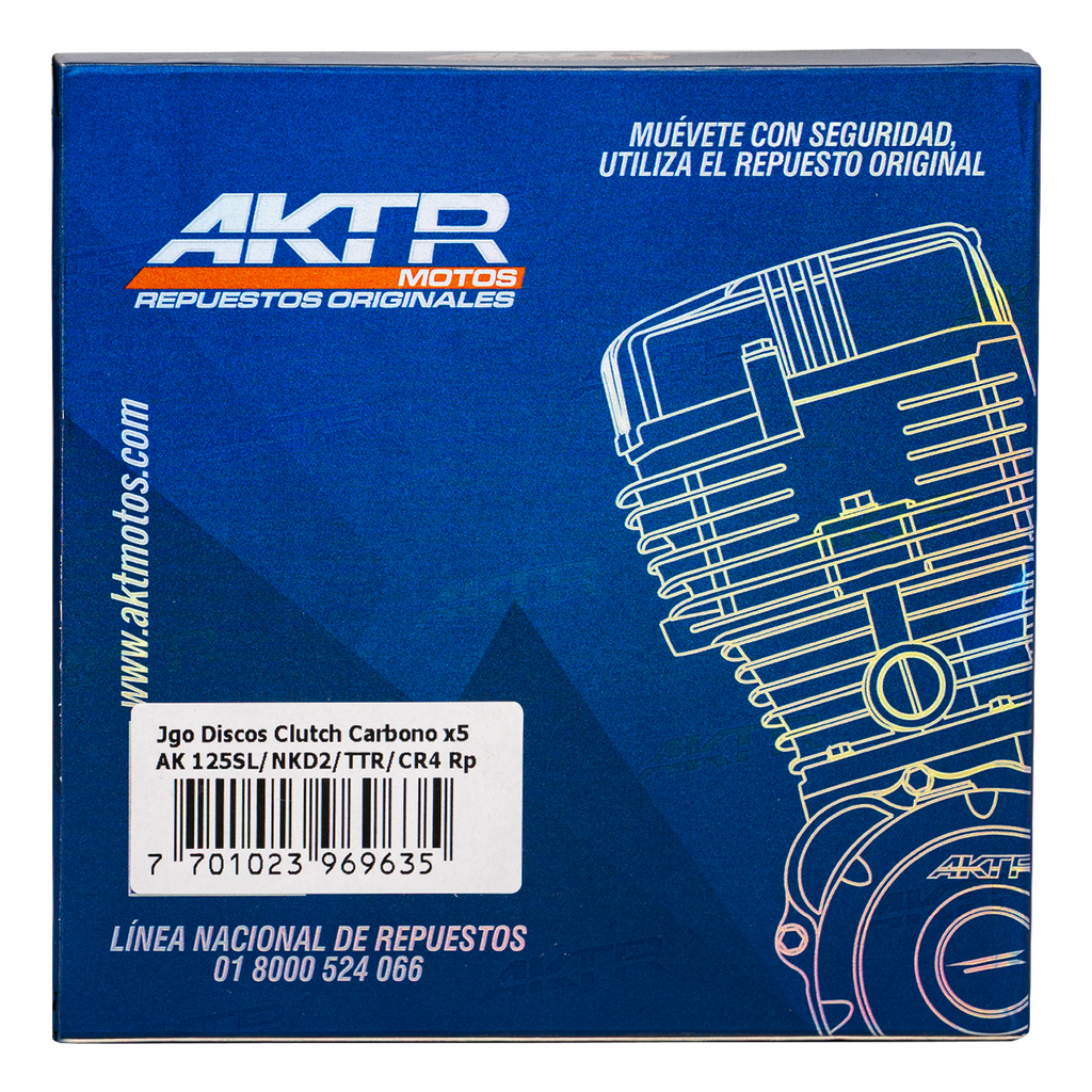 Set discos de clutch (setx5) rtx AKT original