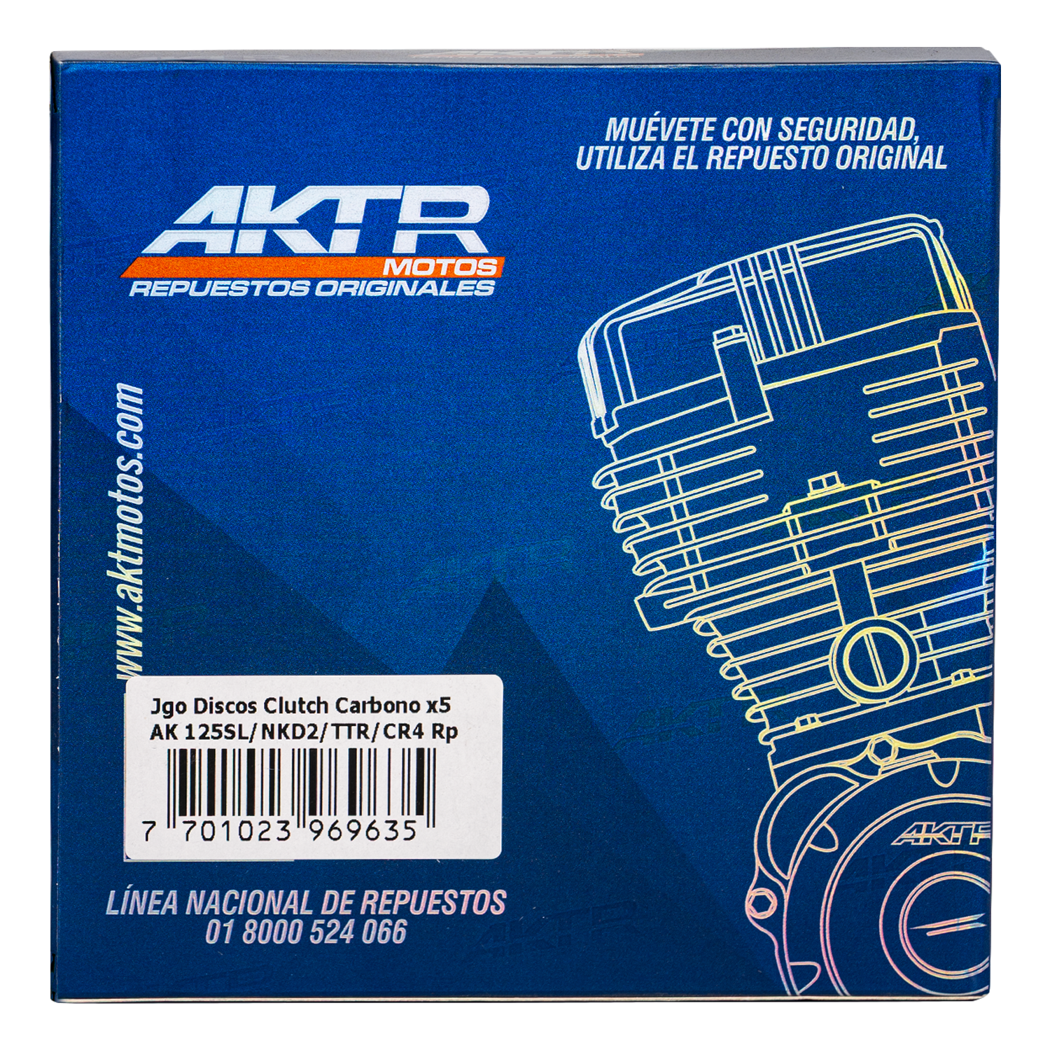 Set discos de clutch (setx5) rtx AKT original
