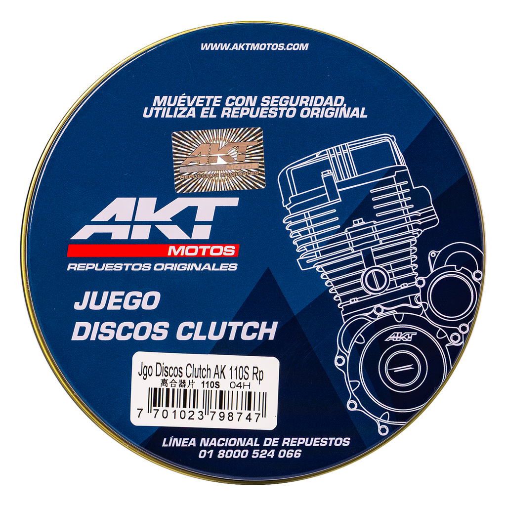 Kit discos de clutch special 110s - special 110 x AKT original