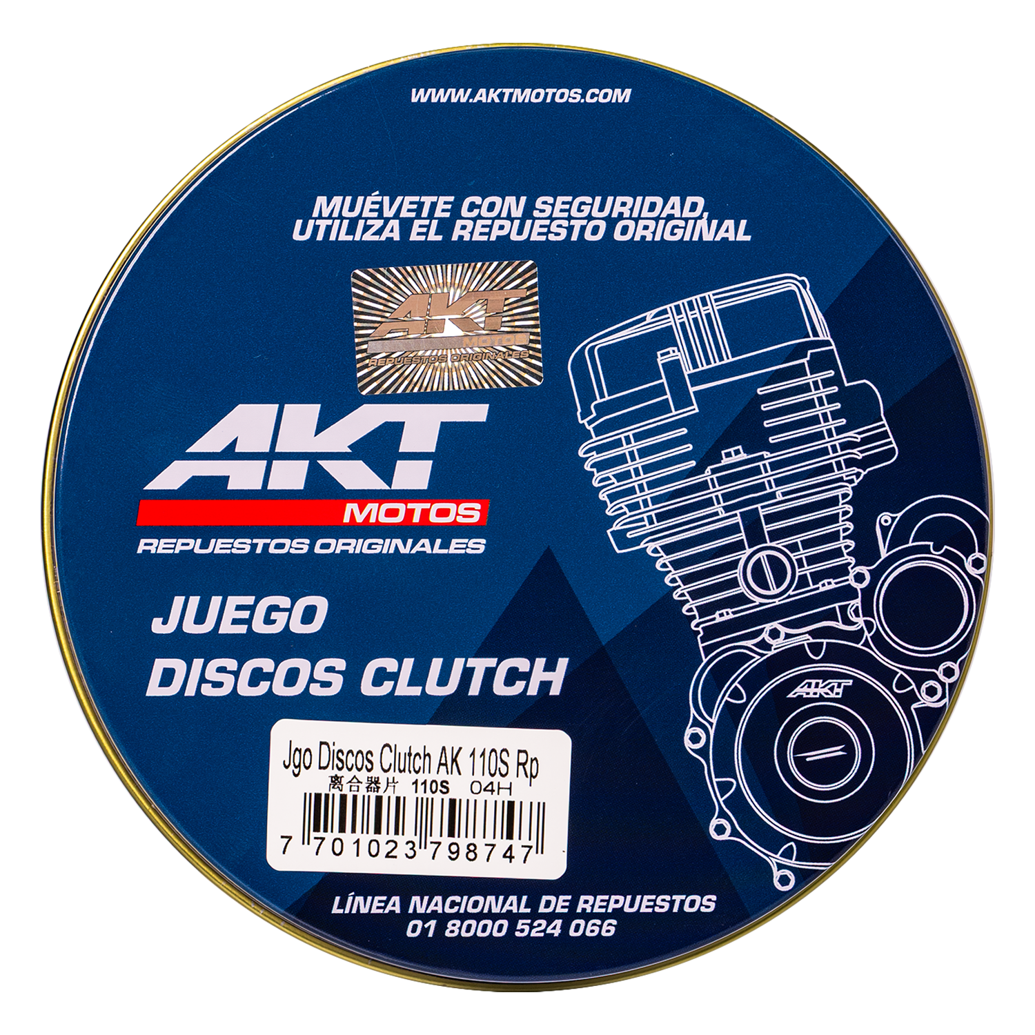 Kit discos de clutch special 110s - special 110 x AKT original