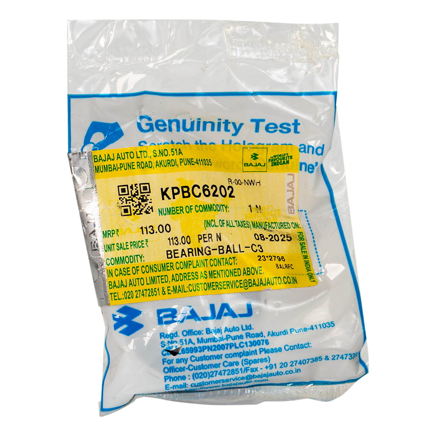 Balinera 6202-2rs 15x32xns 11/rs/dominar/ug BAJAJ