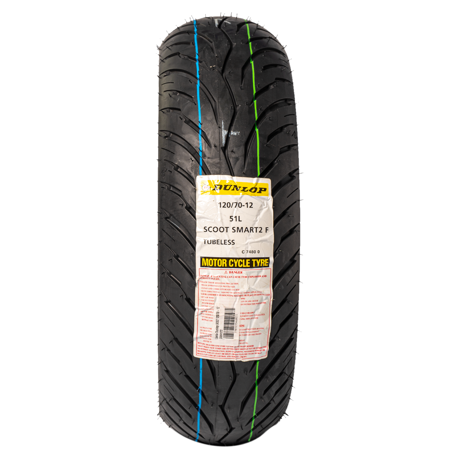 Llanta DUNLOP 120 70-scooter 12 smart sellomatic